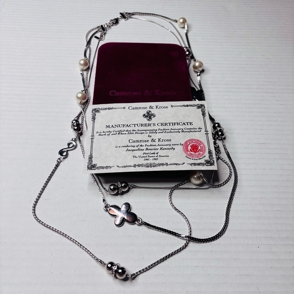 CAMROSE & KROSS JBK COLLECTION Sterling Plated Long Necklace - Picture 6 of 6